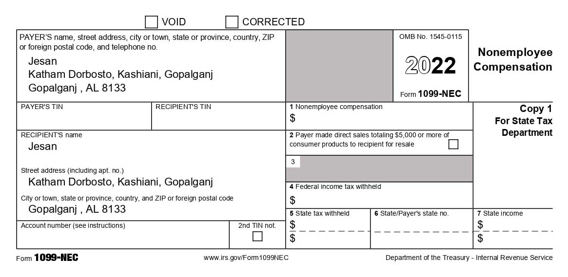 1099 NEC Fillable Form Easy and Compliant Online Generator