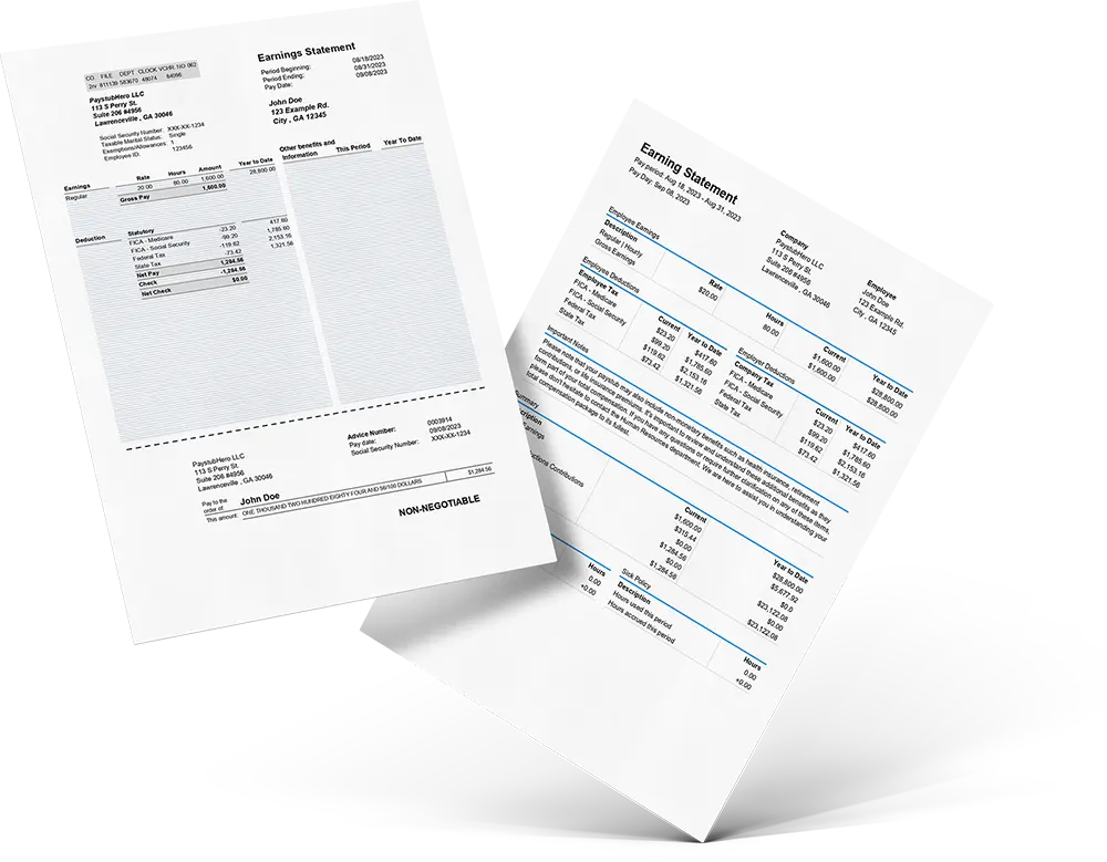 Paystub Template